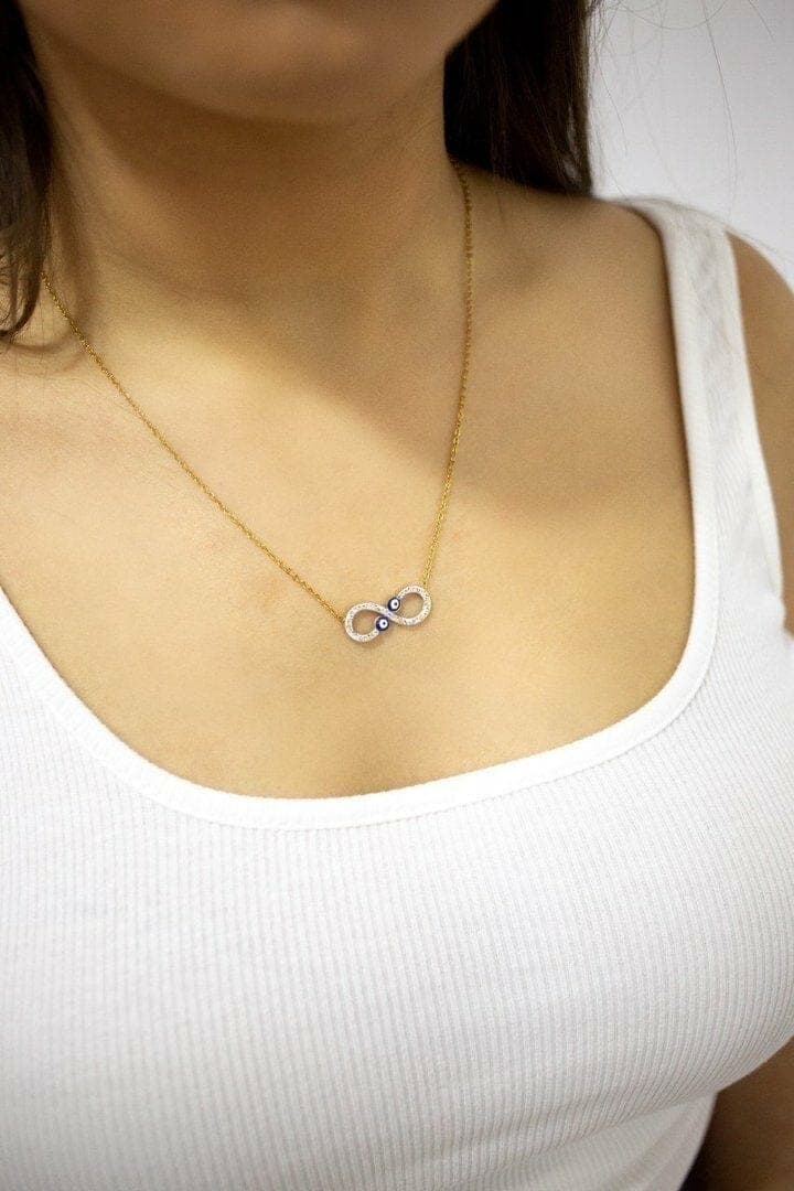 collier infini oeil de protection