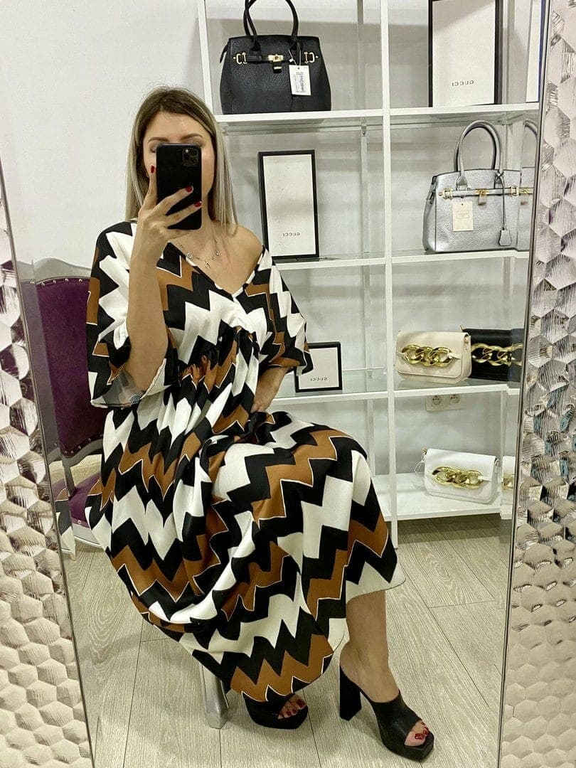Robe Shakira chocolat oversize