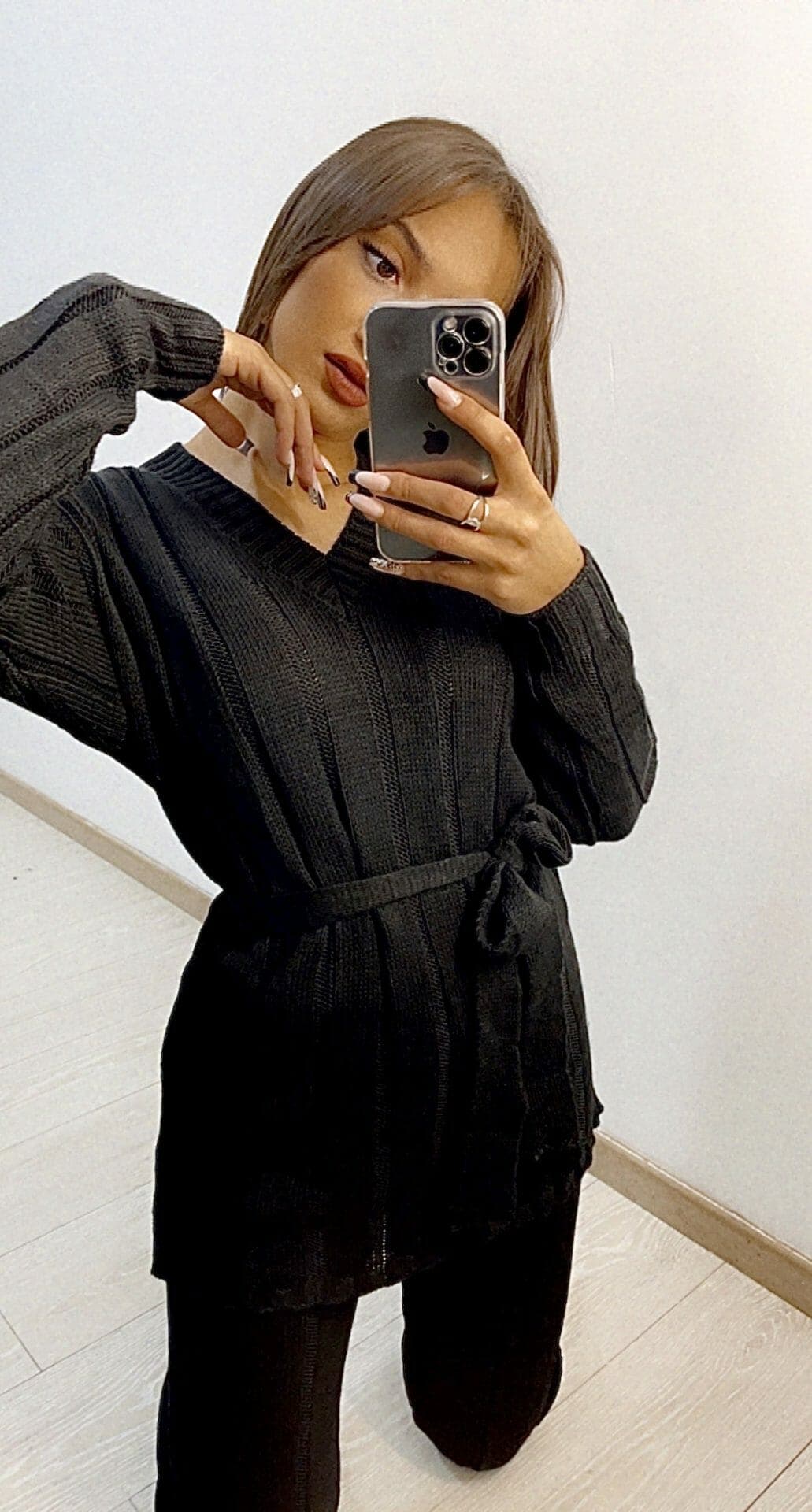 Ensemble en laine Bellissima noir