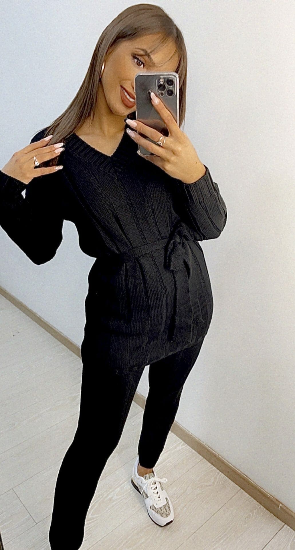Ensemble en laine Bellissima noir