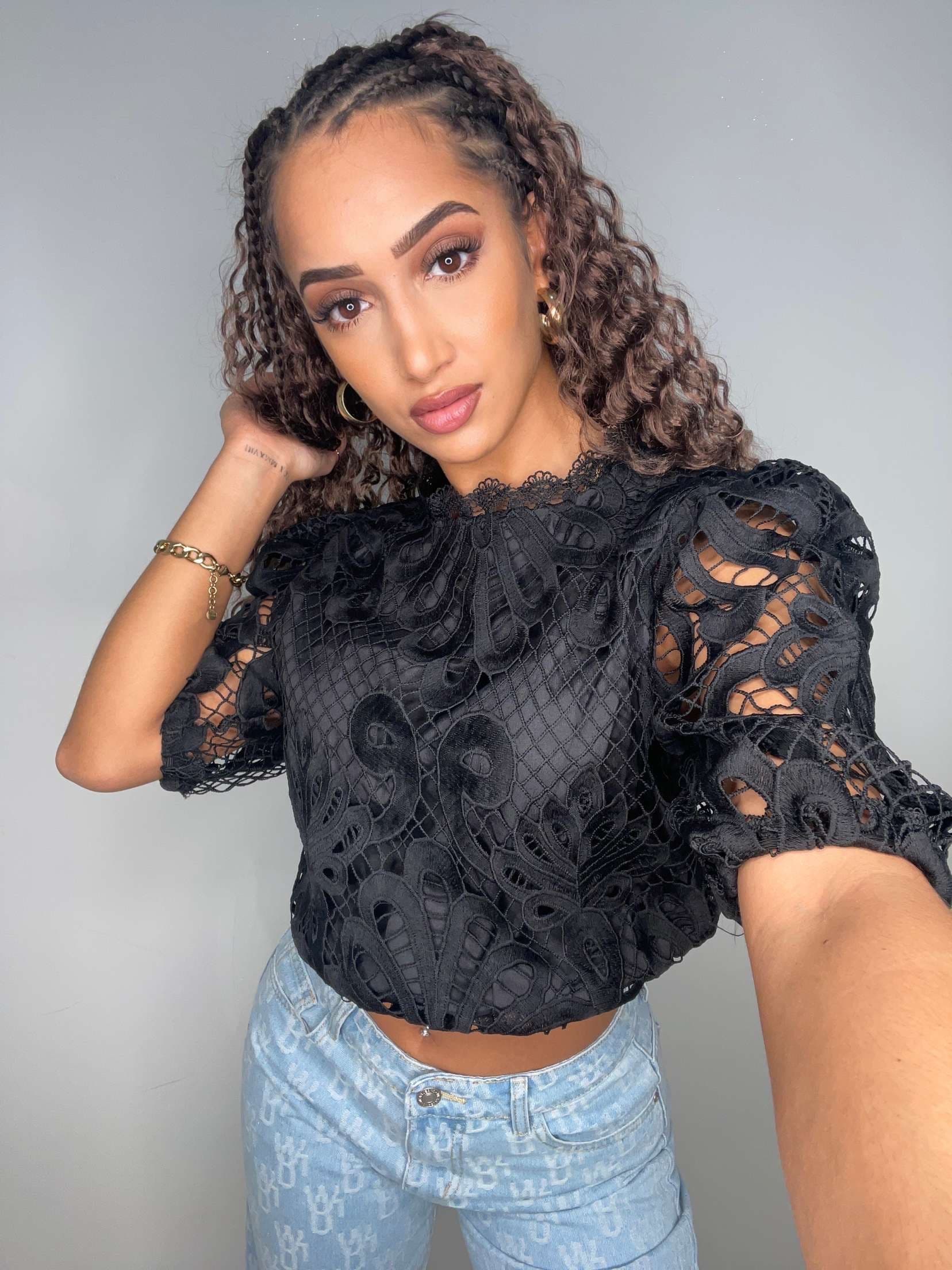 top dentelle Londra noir – Image 4