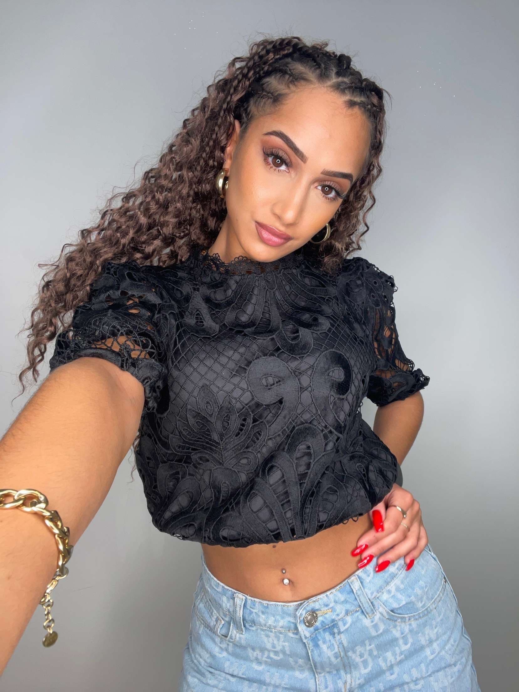 top dentelle Londra noir – Image 3