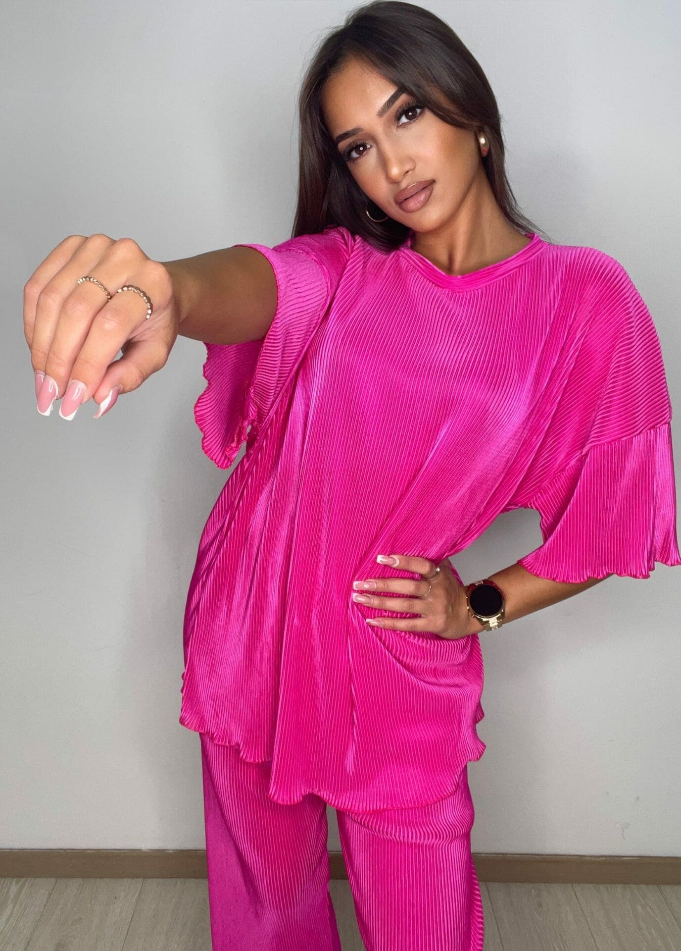Ensemble plissé Lyra fushia – Image 3