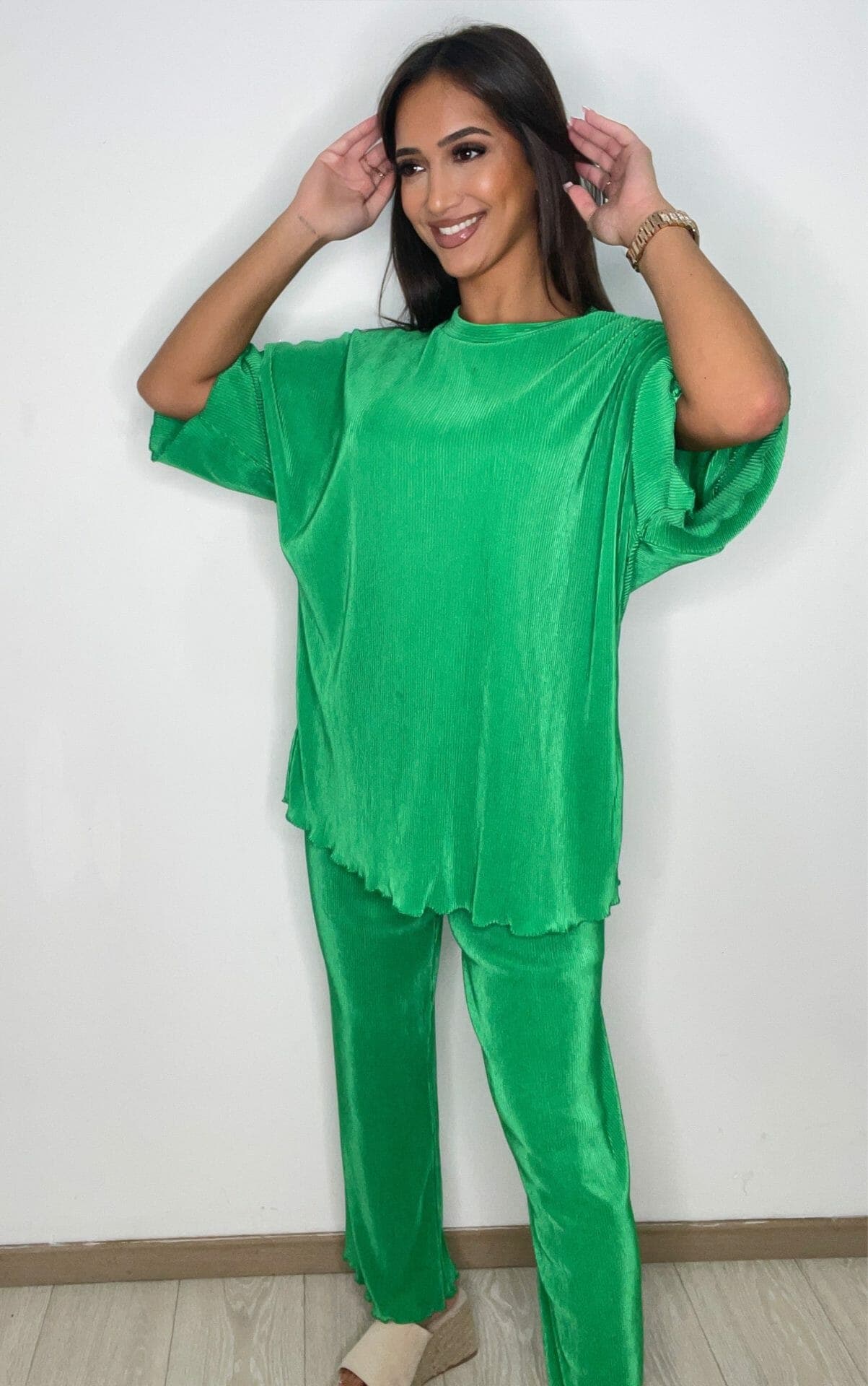 Ensemble plissé Lyra vert gucci
