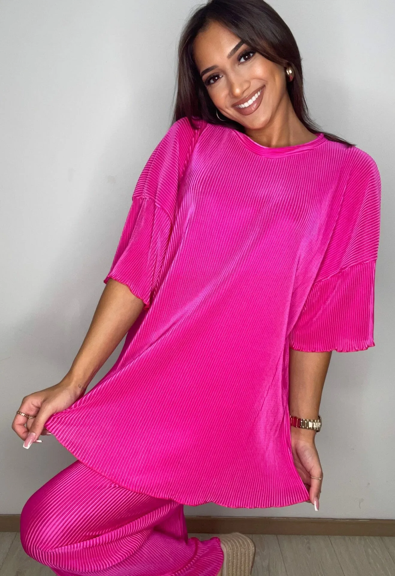 Ensemble plissé Lyra fushia – Image 4