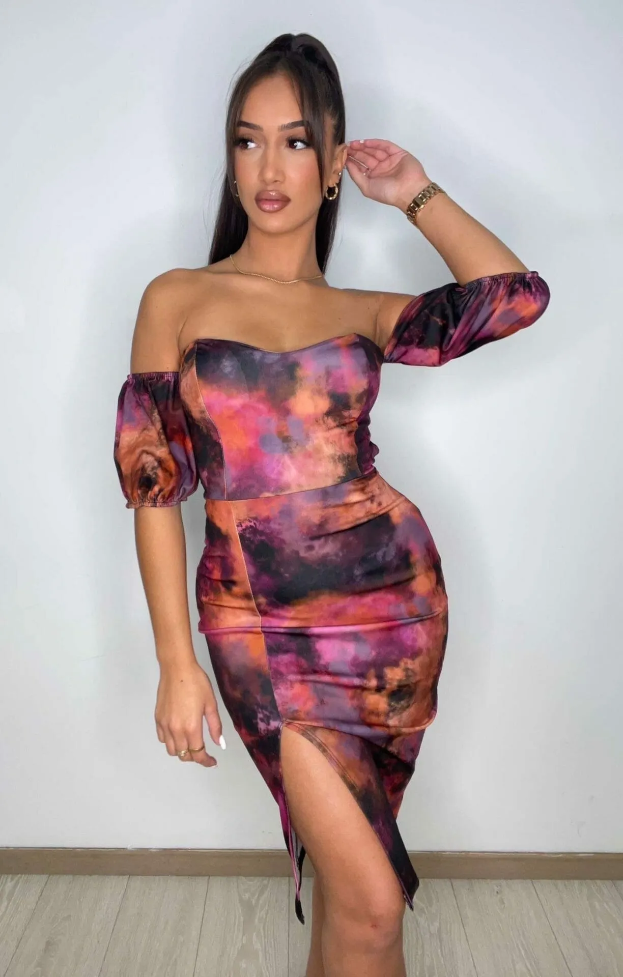 Robe Nadiya bordeau – Image 4