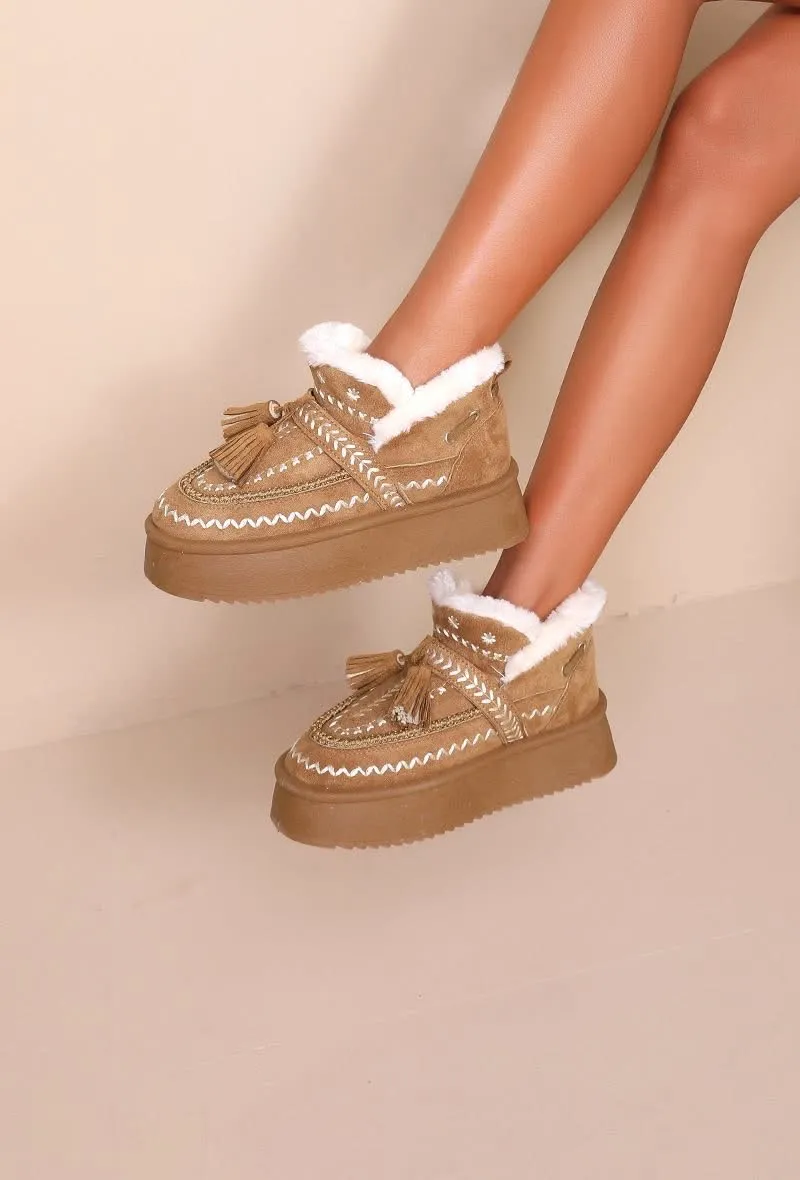 Tazz long camel fourré